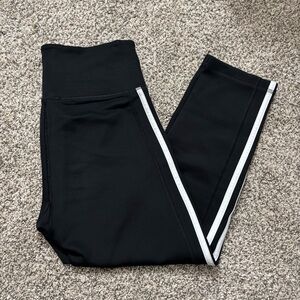 adidas Women's Black Capris with White Stripes